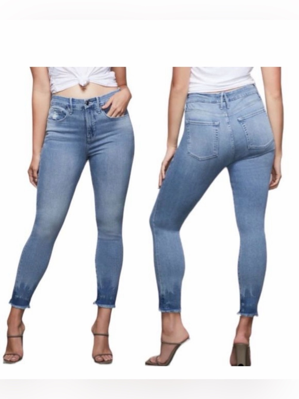Good American‎ Women's Jeans Sz 14/32 Light Blue Denim Jeans